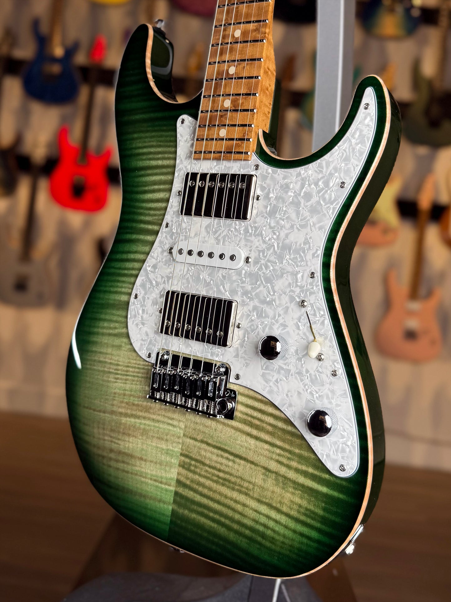 Suhr Standard Custom HSH | Faded Trans Green Burst
