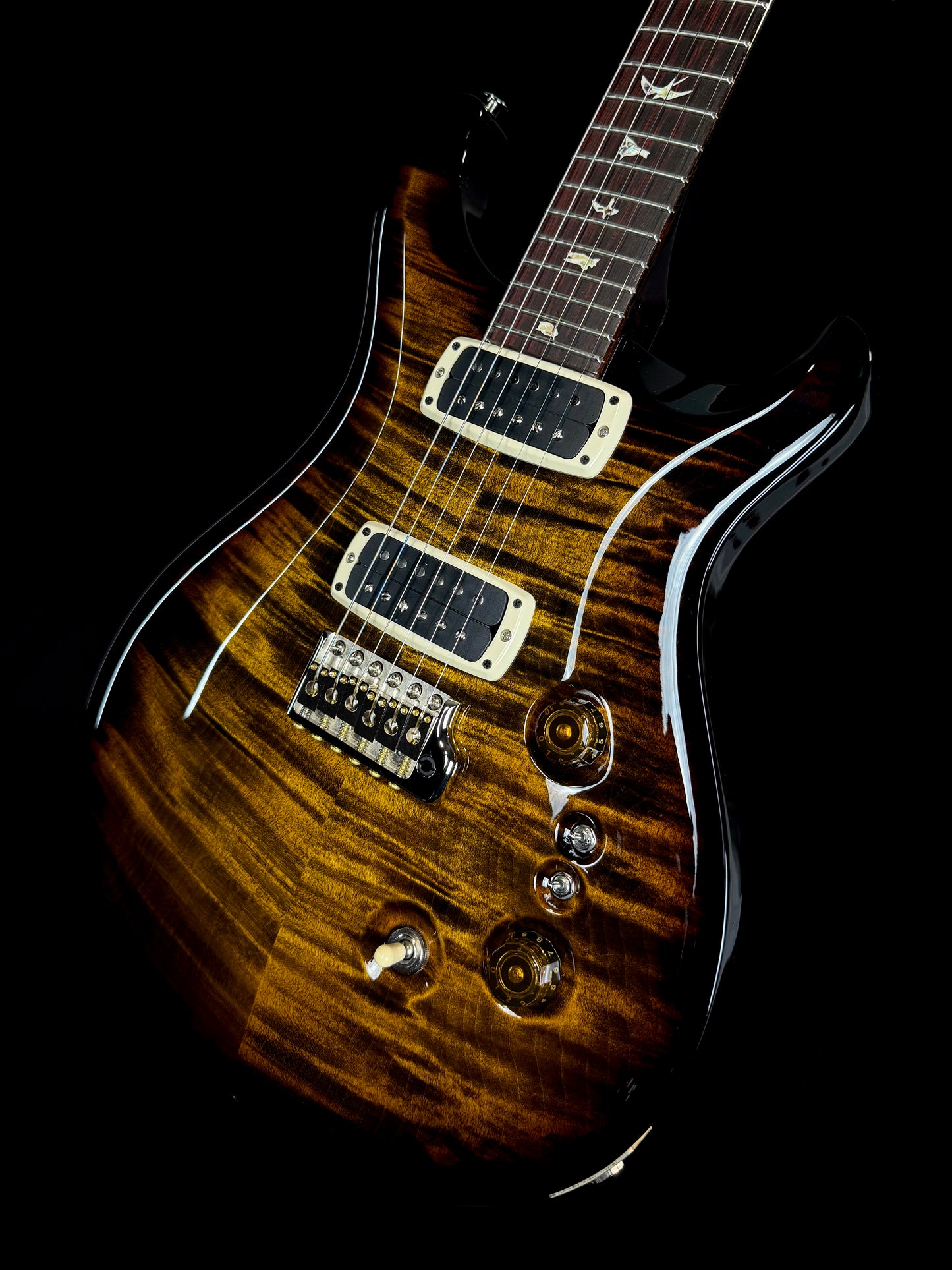 PRS Custom 24-08 | Black Gold Wraparound Burst