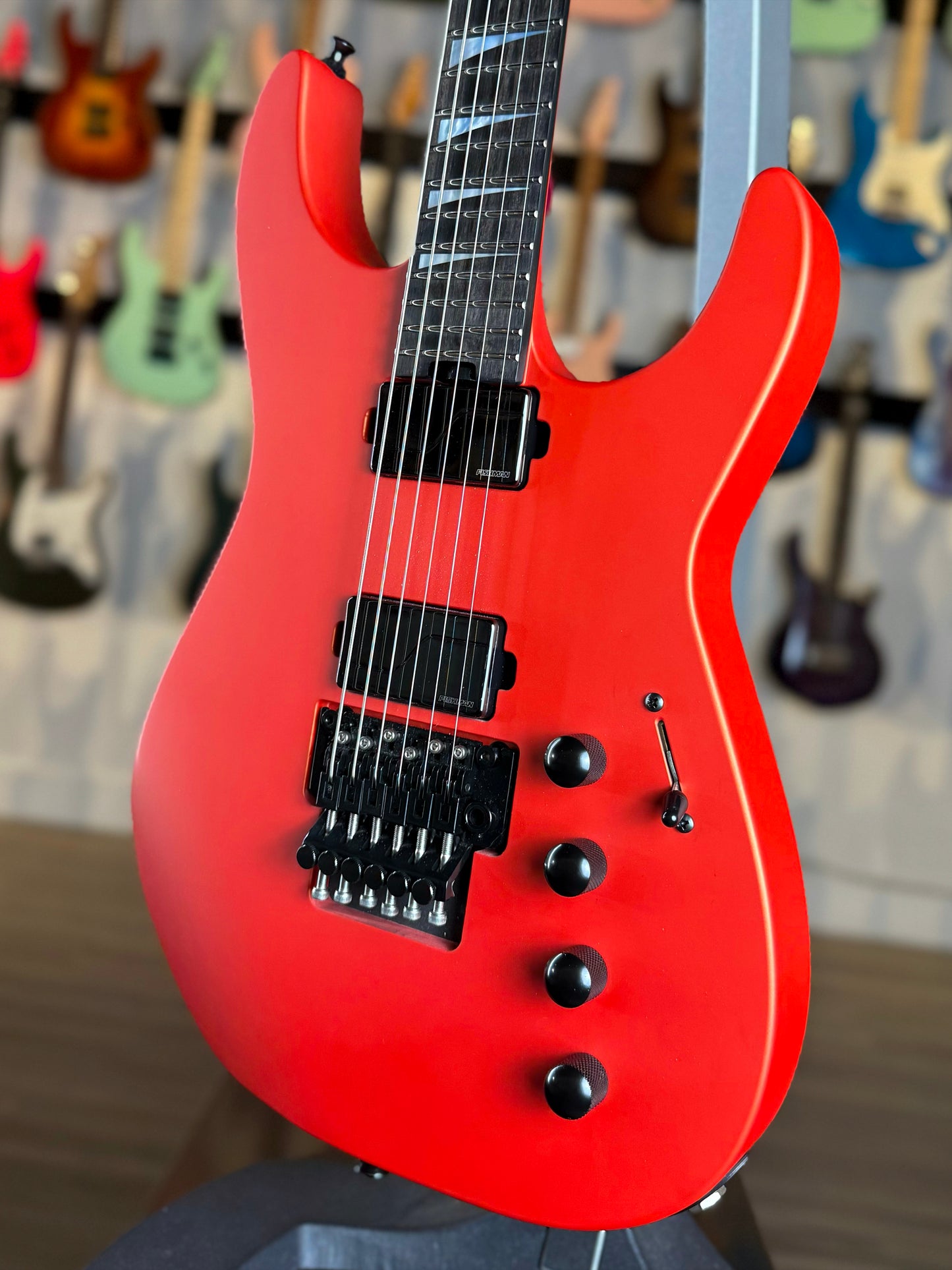 Jackson American Series Soloist SL2MG | Satin Lambo Orange w/ Fishman Fluence Moderns