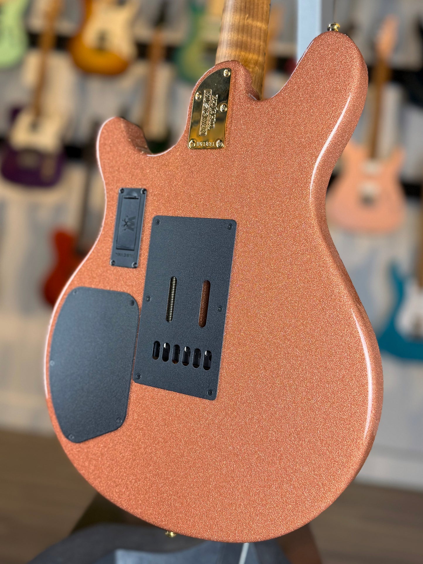 Ernie Ball Music Man Valentine | Pink Champagne Sparkle