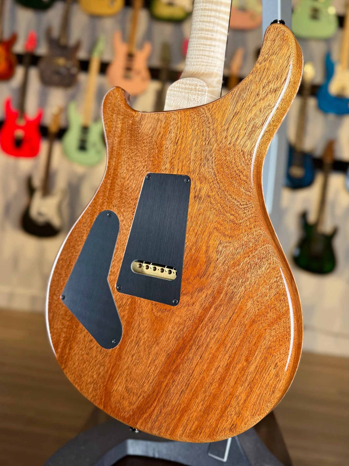 PRS Custom 24-08 Wood Library Sprayer's Choice | Gunmetal Grey Sparkle/Natural Back