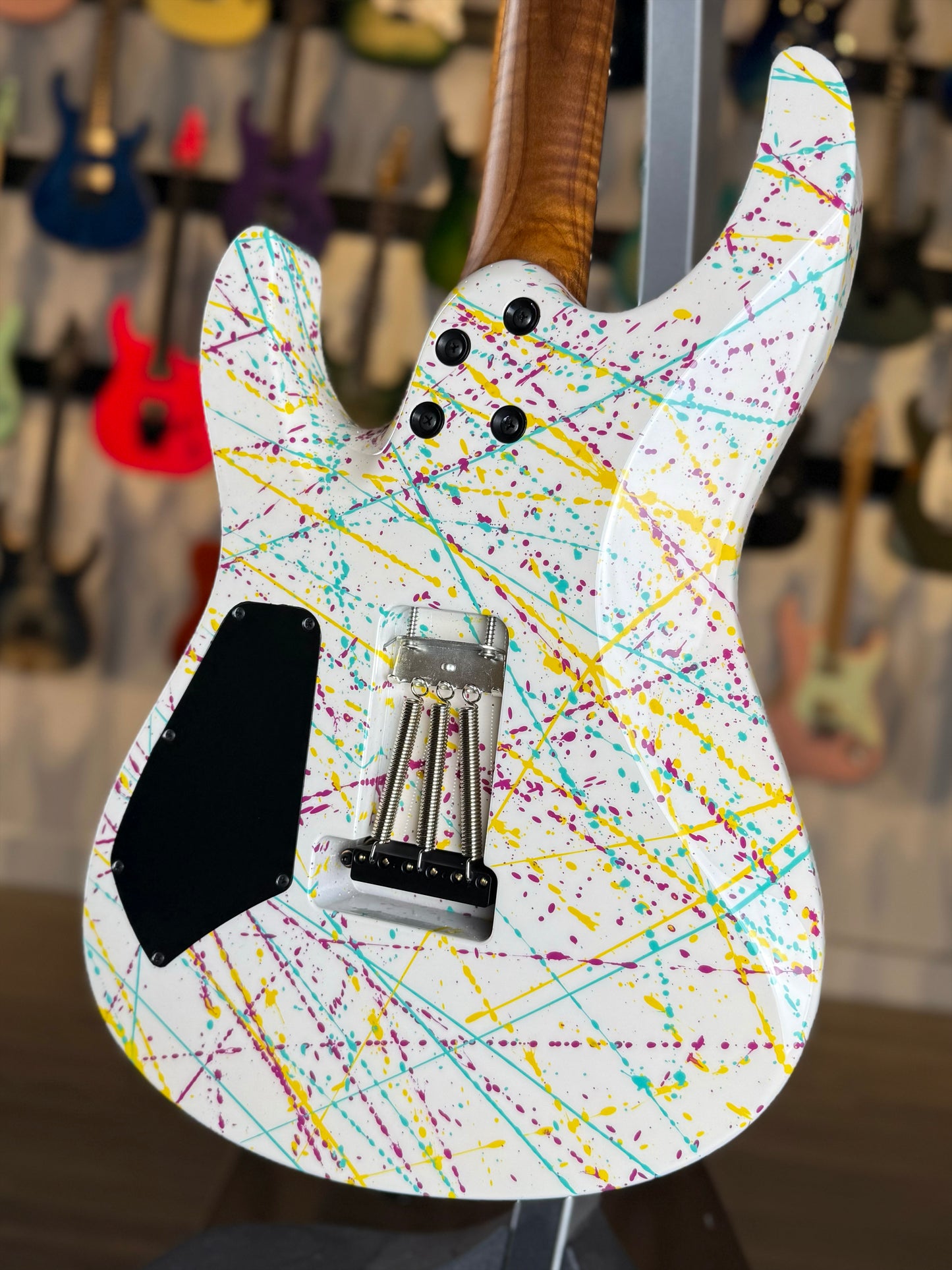 Suhr Modern Custom | White Purple Turquoise Yellow "Jawbreaker" Splatter