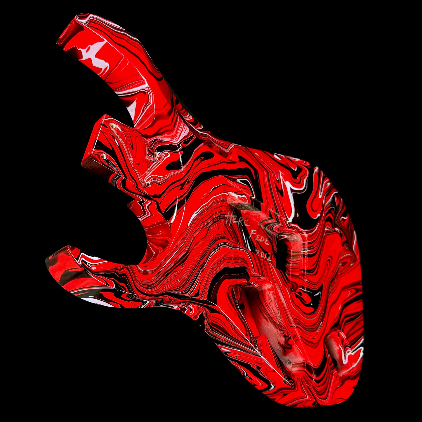 Ibanez Jem Inspired Body | Herc Fede Red Multi Color Swirl