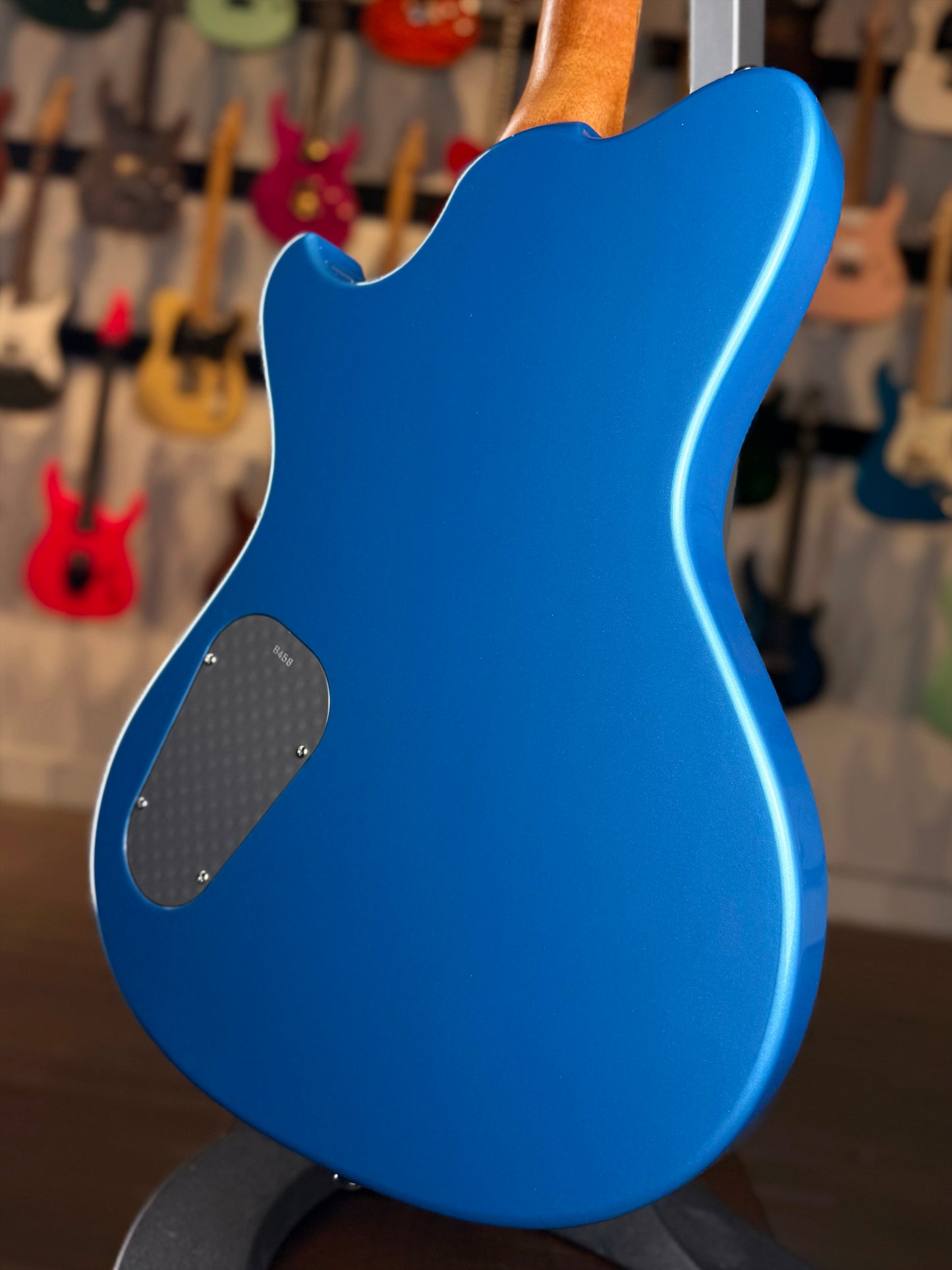 Powers Electric A-Type | Pearl White/Bahama Blue Back