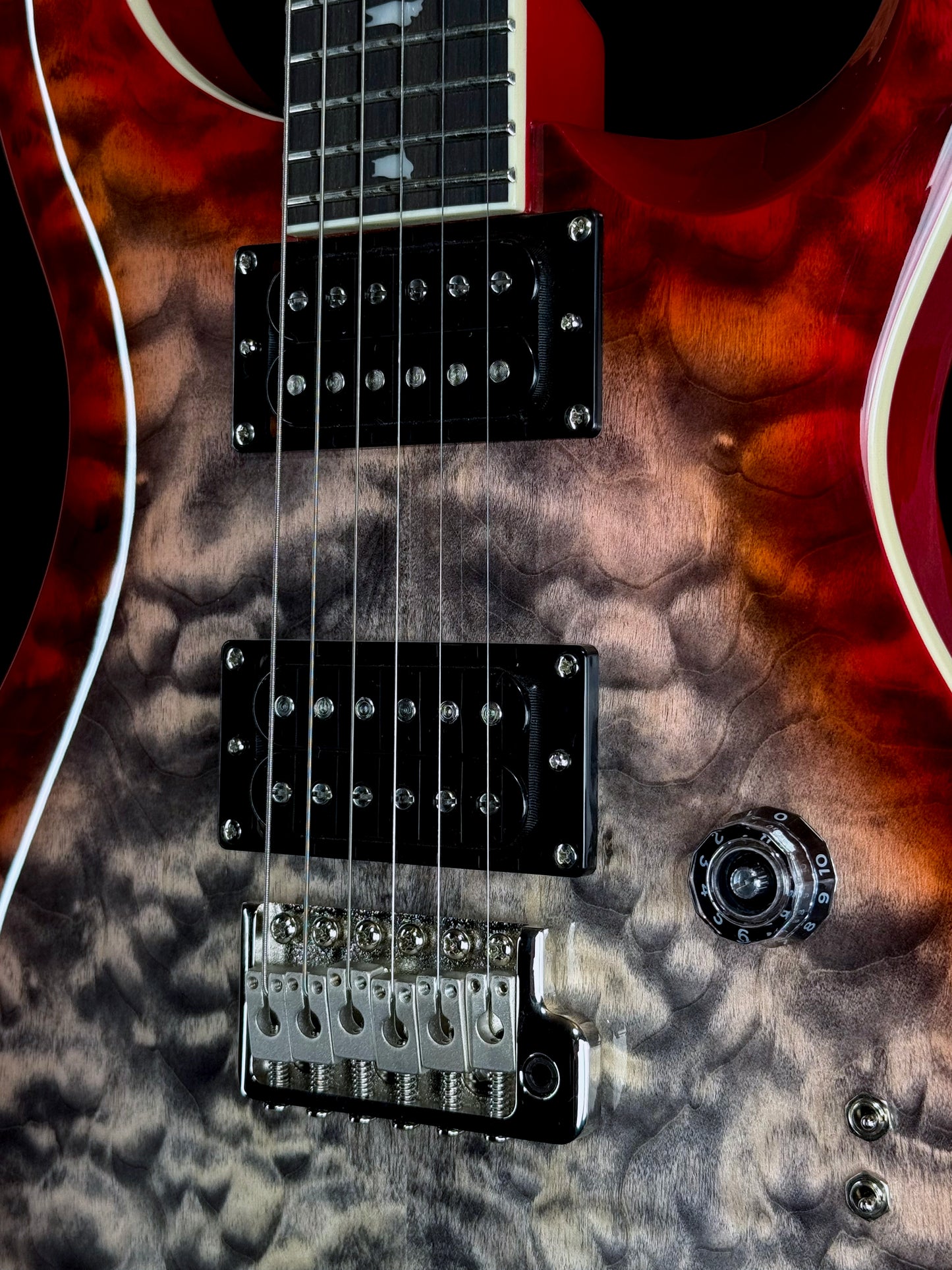 PRS SE Custom 24-08 Quilt | Charcoal Cherry Burst