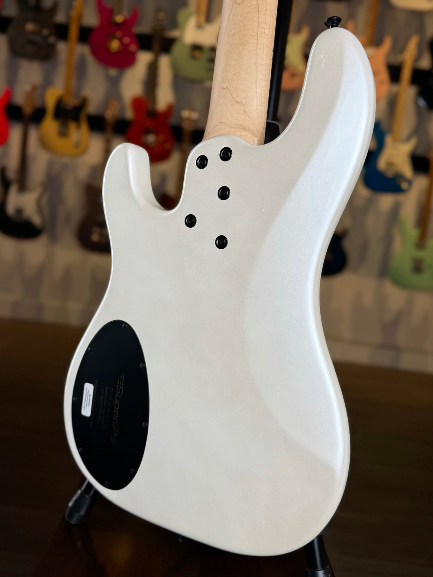 Dingwall Guitars SP1 5 String | Gloss Ducati Pearl White with Black Pickguard