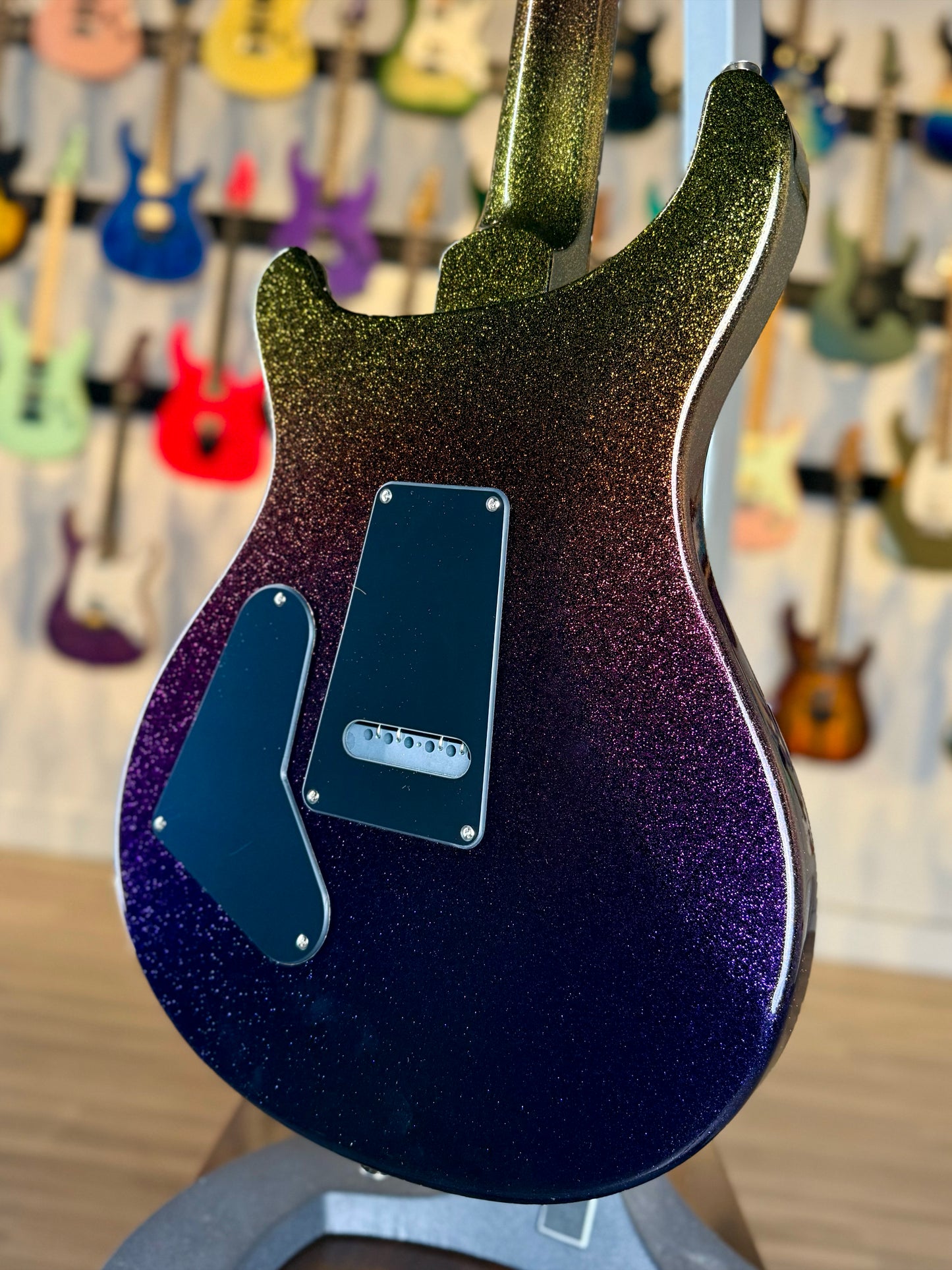 PRS S2 Custom 24-08 Sprayer's Choice | Purple to Gold Sparkle Fade