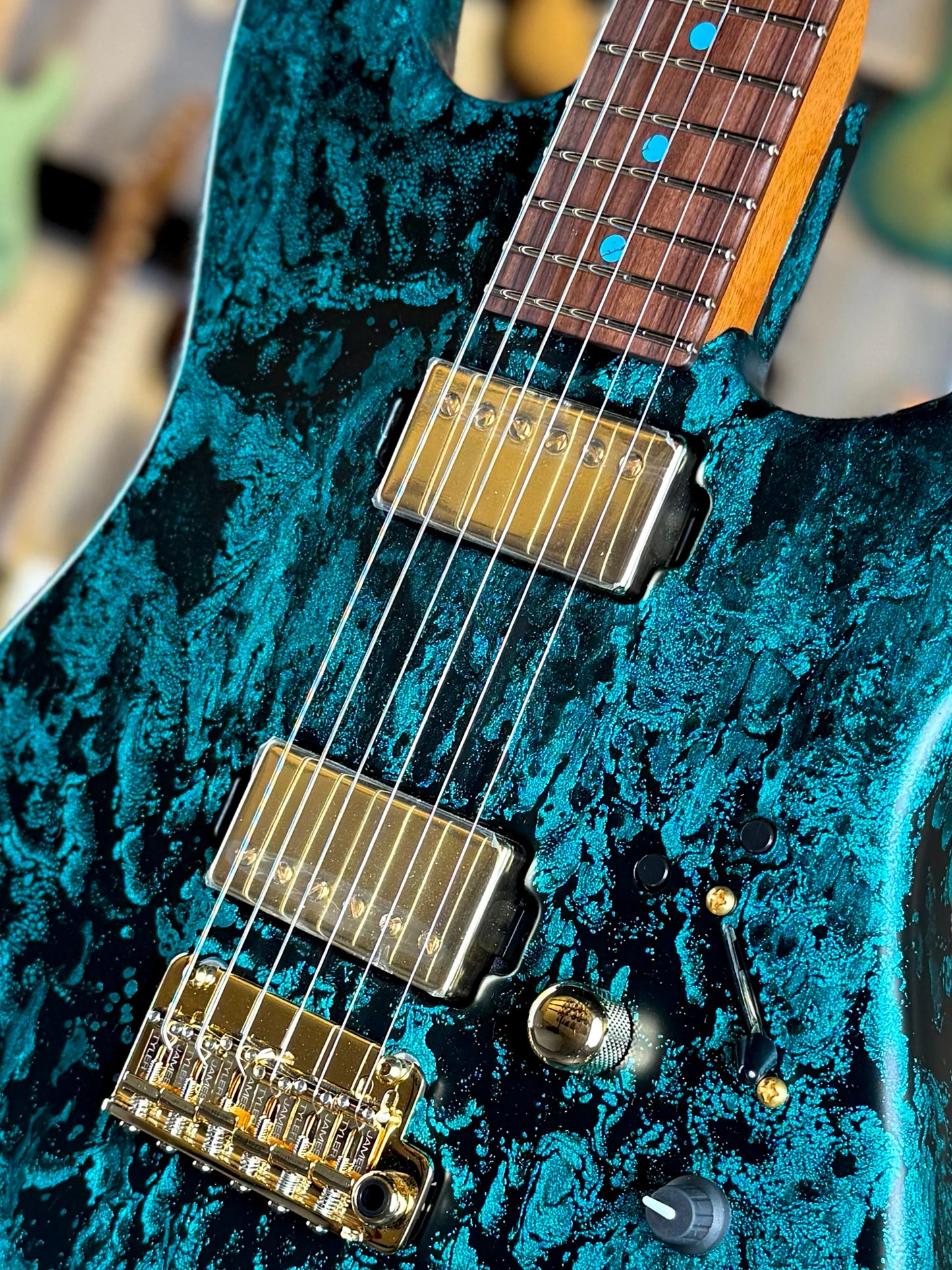 James Tyler Guitars Studio Elite HD | Turquoise Schmear with Black Tint