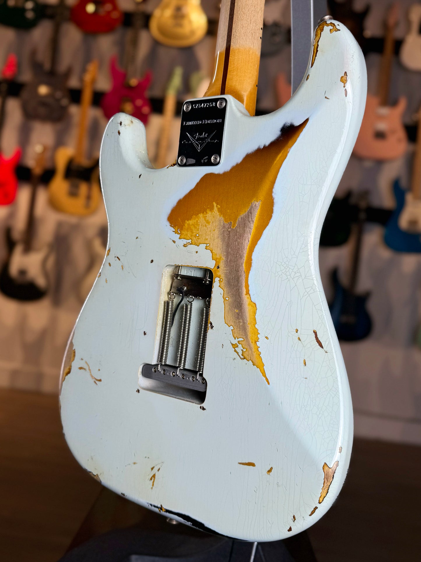 Fender Custom Shop Stratocaster '58 NAMM Limited Edition | Super Faded Aged Sonic Blue Over 2 Color Sunburst
