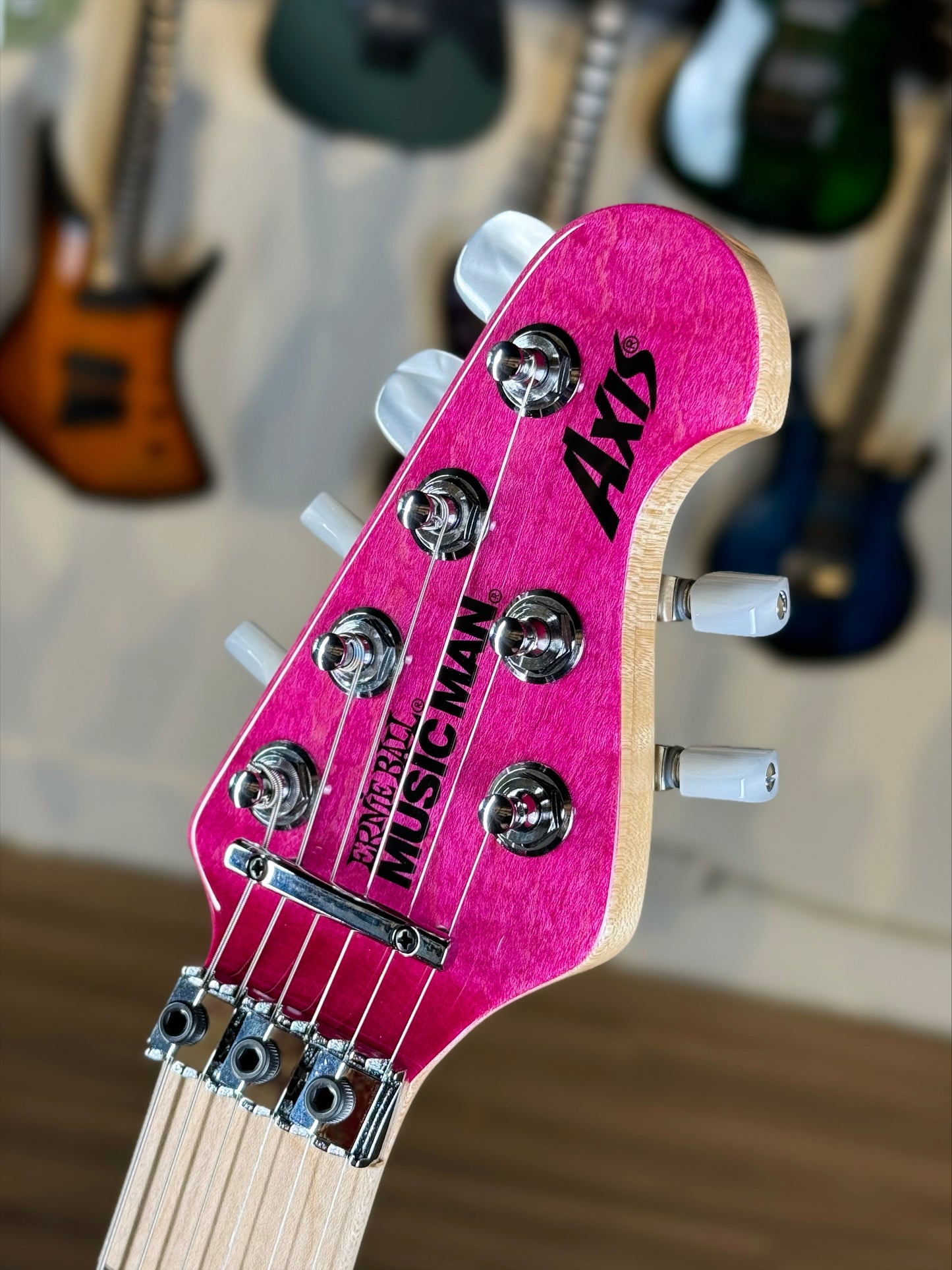 Ernie Ball Music Man 30th Anniversary Axis Limited Edition | Translucent Pink Quilt (#50 of 100)