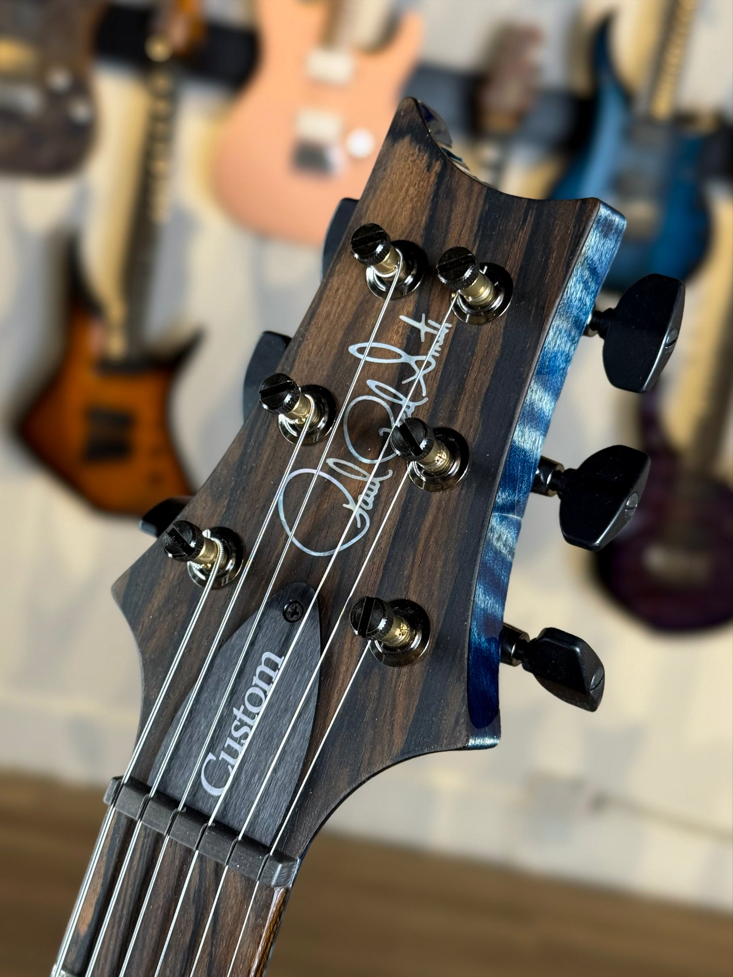 PRS Custom 24-08 "10 Top" Wood Library Limited Edition | Private Stock Indigo/Natural Back