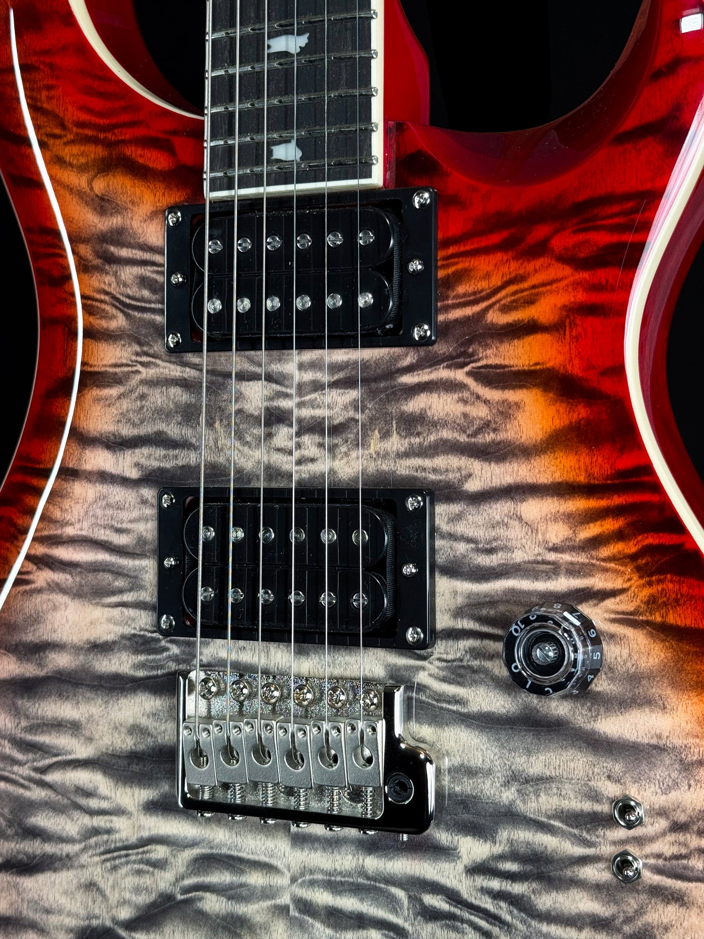 PRS SE Custom 24-08 Quilt | Charcoal Cherry Burst