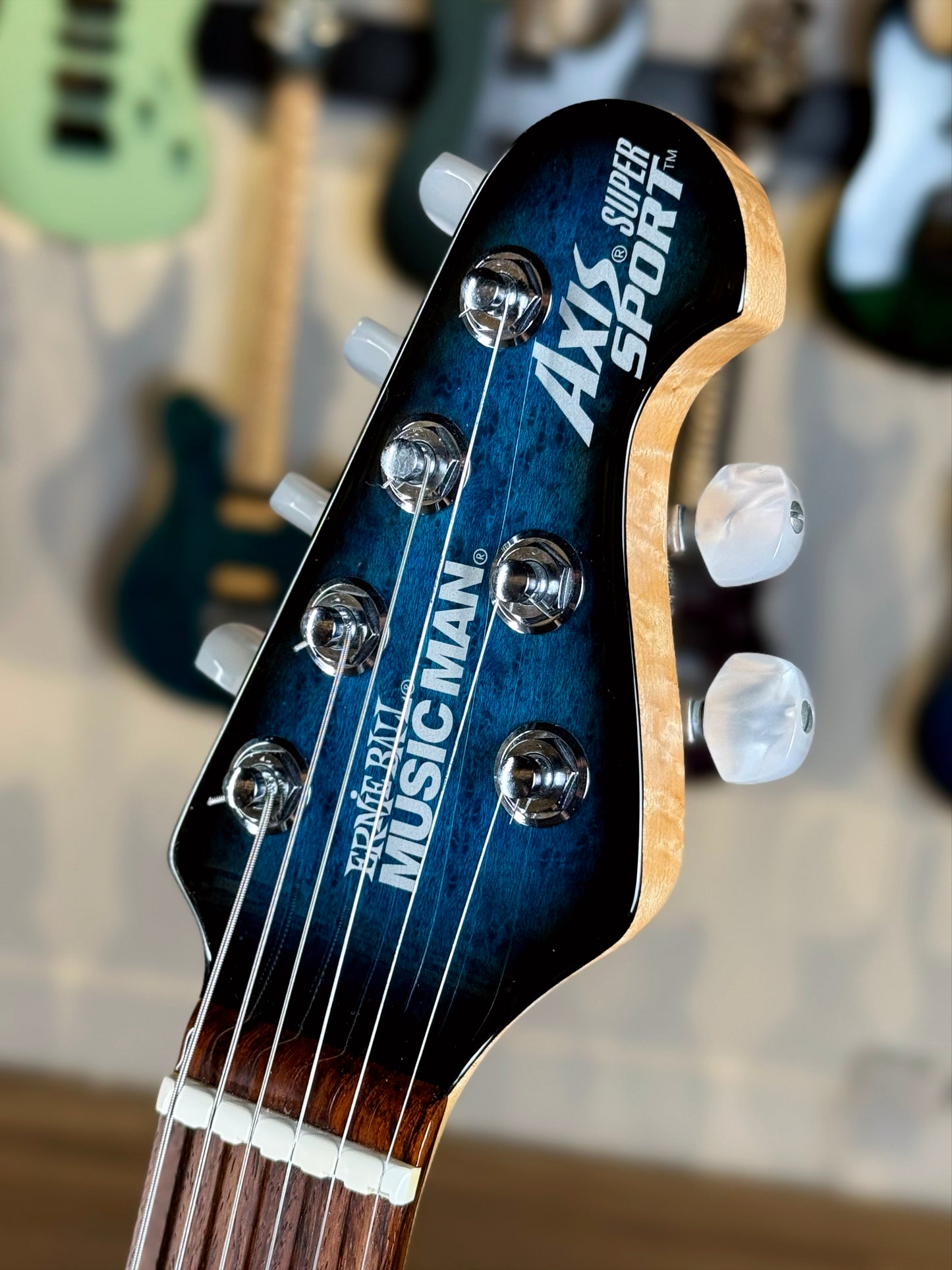 Ernie Ball Music Man Axis Super Sport BFR (Ball Family Reserve) | Translucent Blue Burst (Pre-Owned)