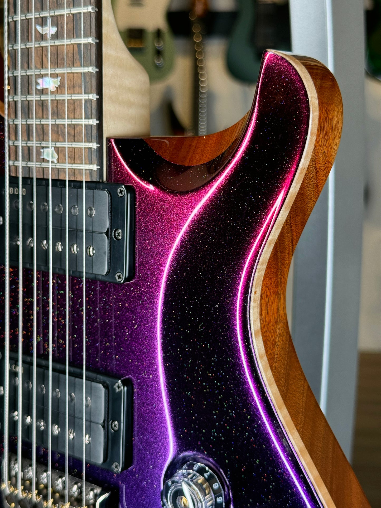 PRS Custom 24-08 Wood Library Sprayer's Choice | Magenta Purple Colorshift/Natural Back