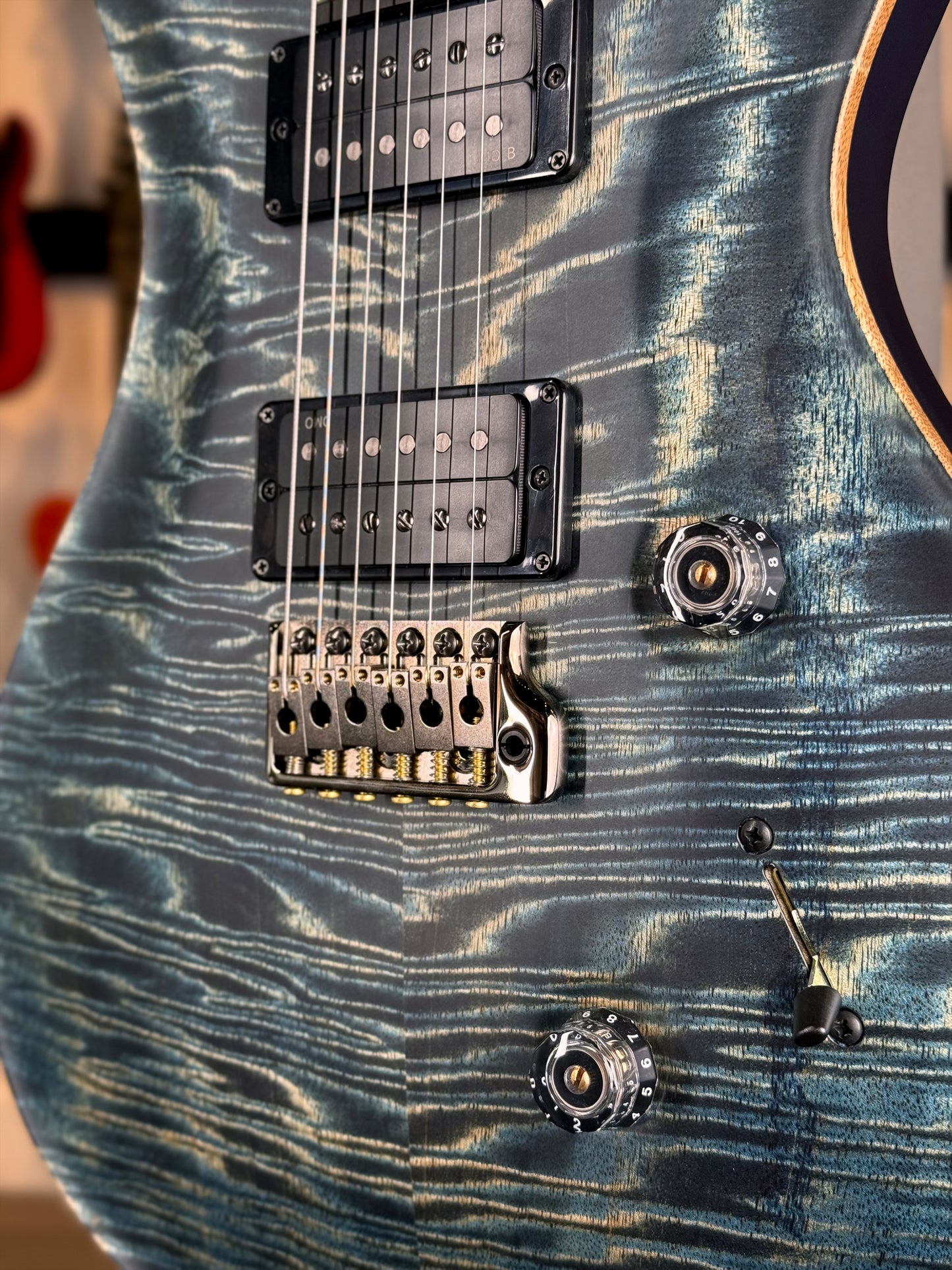 PRS 40th Anniversary Custom 24 Satin Limited Edition Sprayer's Choice | Trans Blue / Blueberry Satin