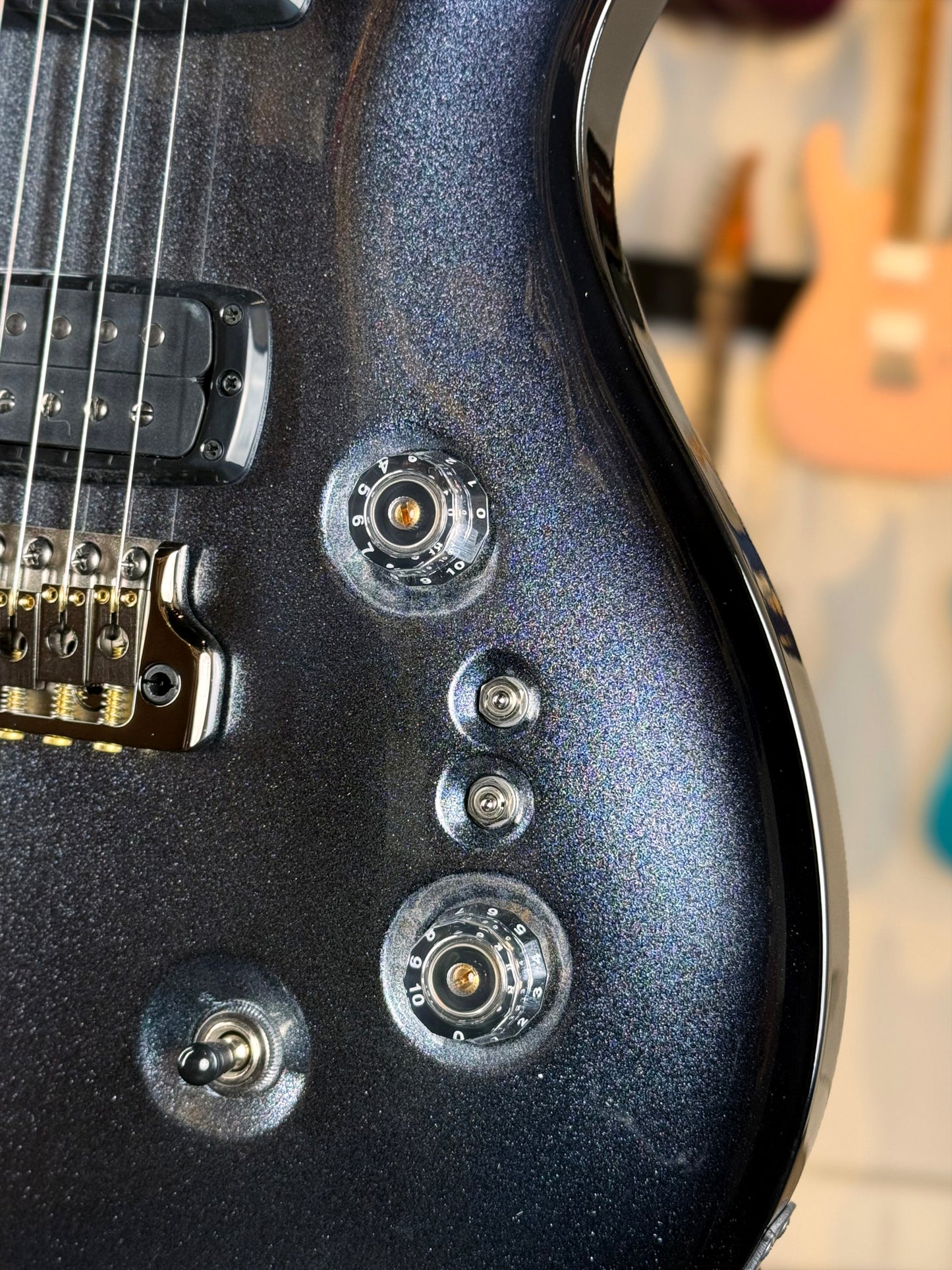 PRS Custom 24-08 Semi-Hollow Sprayer's Choice | Dark Silver Sparkle Smokeburst