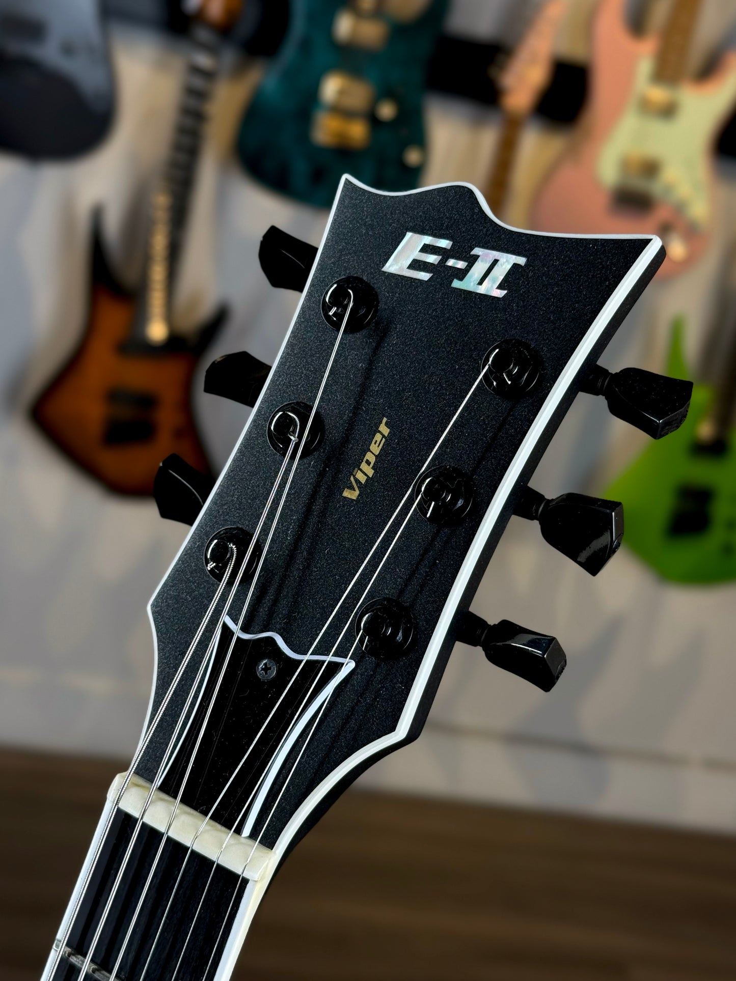 ESP E-II Viper Baritone | Charcoal Metallic Satin