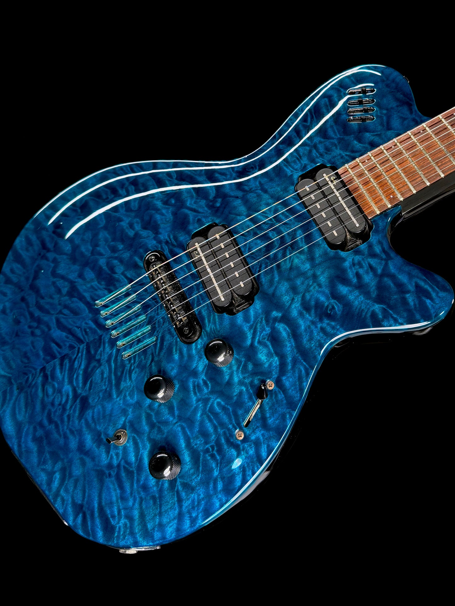 Godin LGX LR Baggs Piezo | Trans Blue Quilt