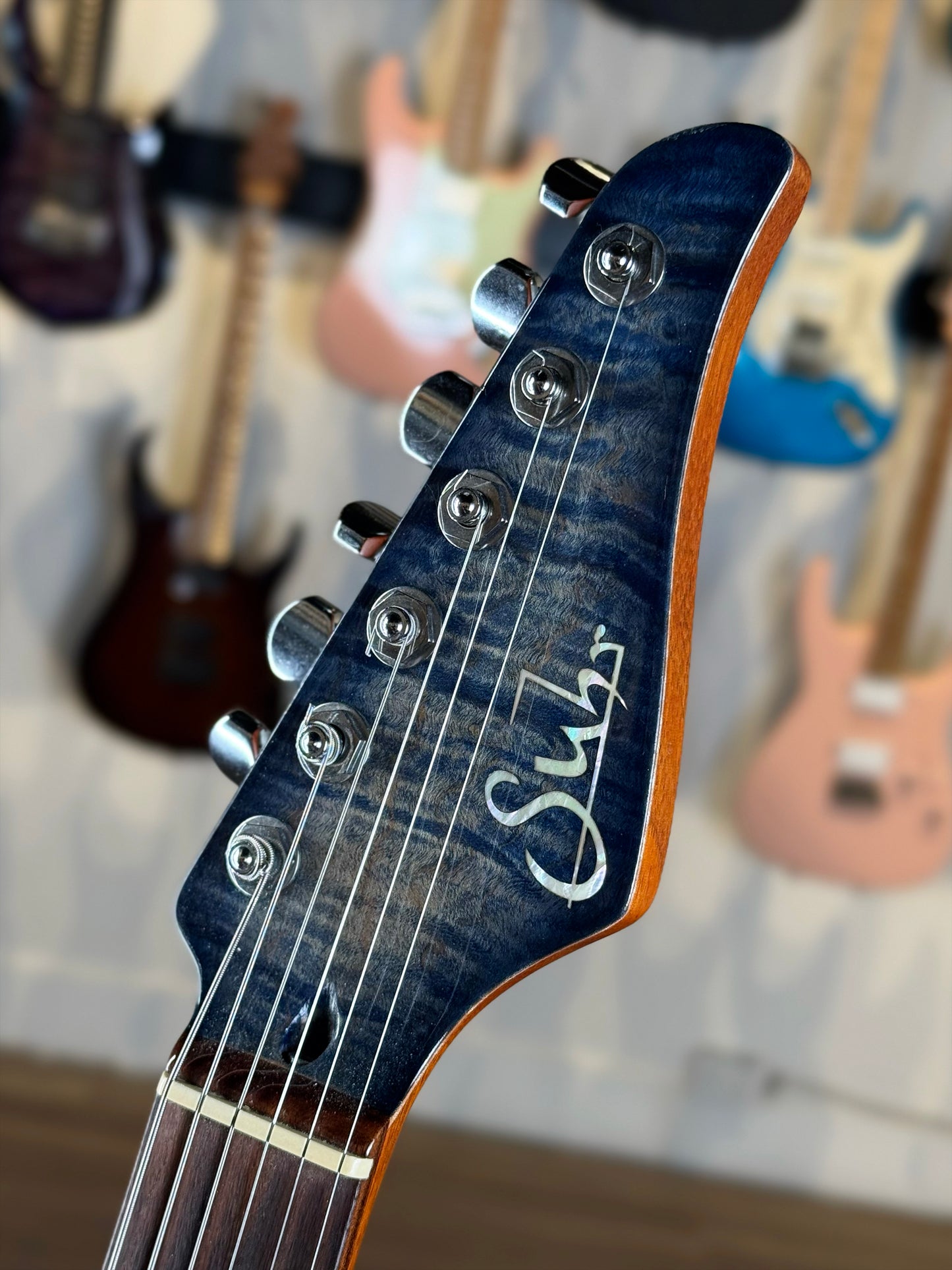 Suhr Guthrie Govan Signature Custom Modern | Faded Trans Whale Blue Burst (Pre-Owned)