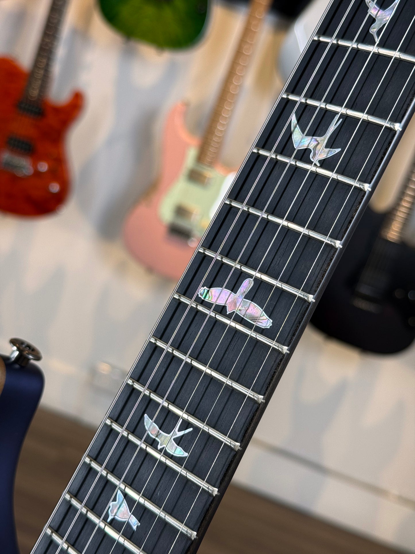 PRS 40th Anniversary Custom 24 Satin Limited Edition Sprayer's Choice | Trans Blue / Blueberry Satin