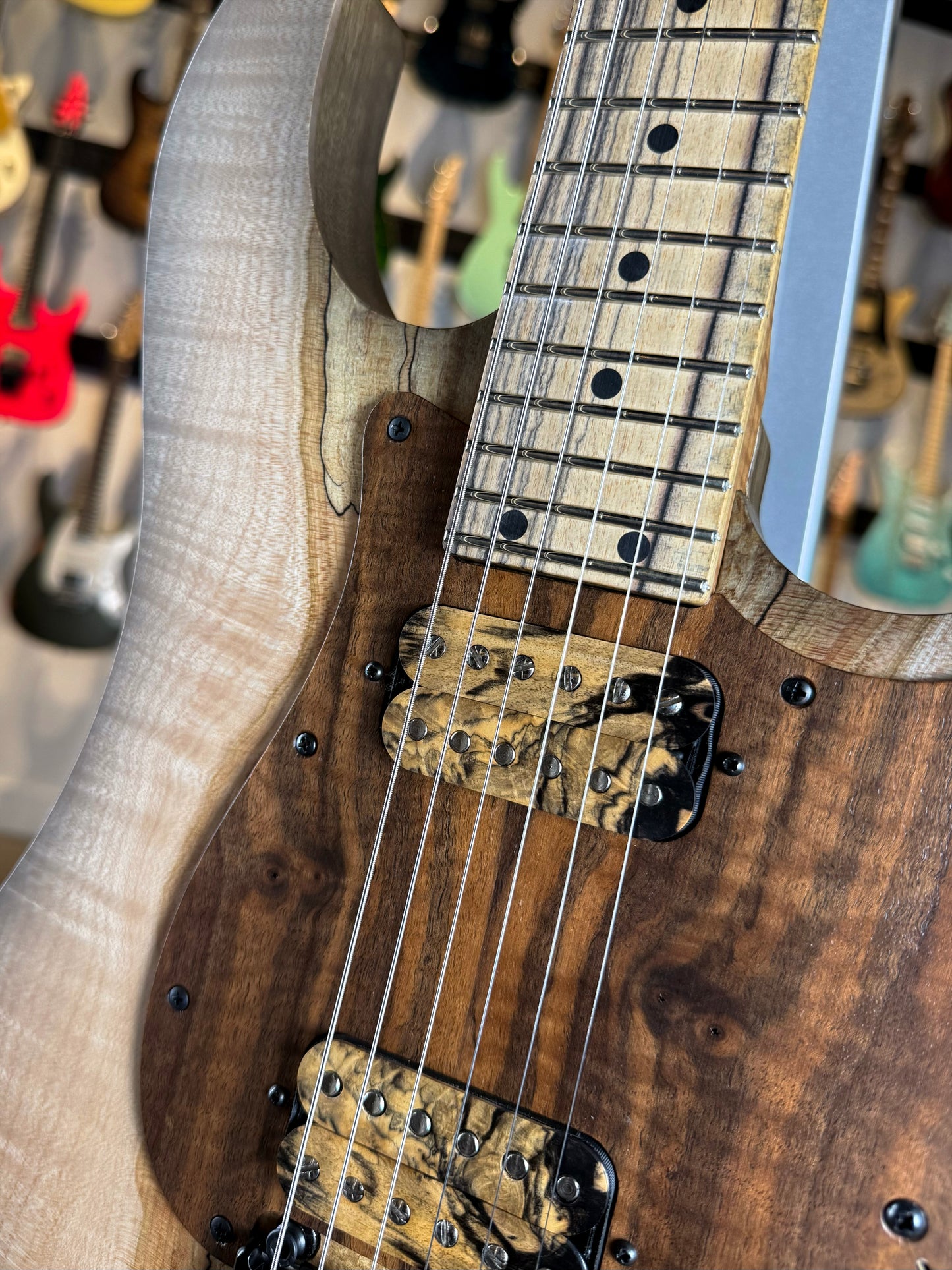 LSL Instruments Saticoy 24 DX HH  | Spalted Maple Charcoal Burst Satin