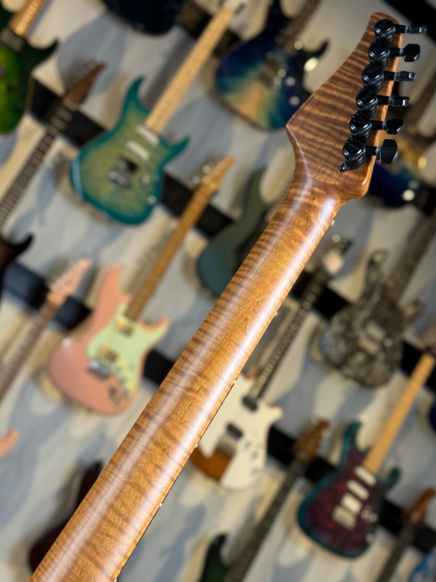 Suhr Standard Custom | Black Orange Blue Yellow "Jawbreaker" Splatter