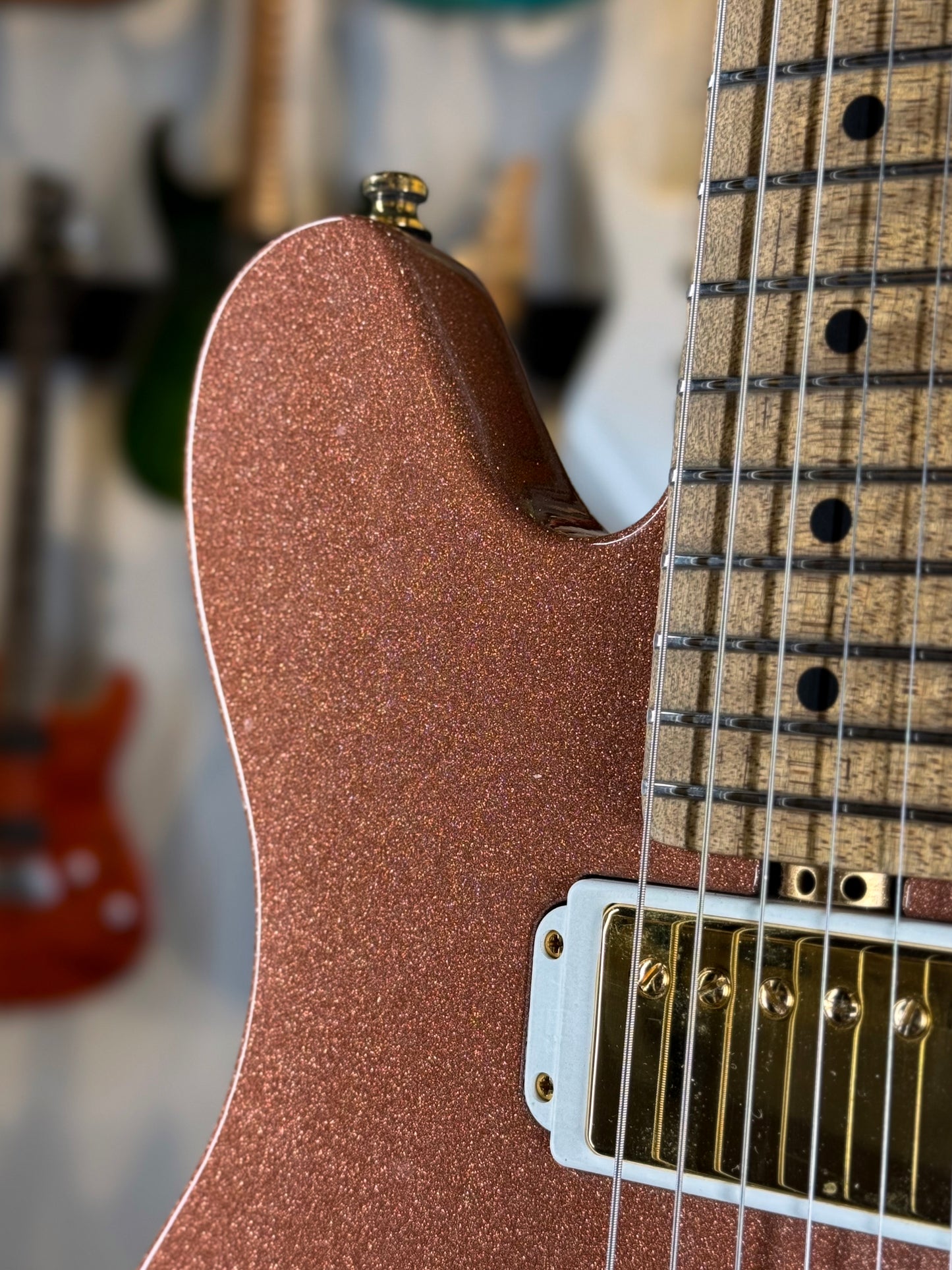 Ernie Ball Music Man Valentine | Pink Champagne Sparkle