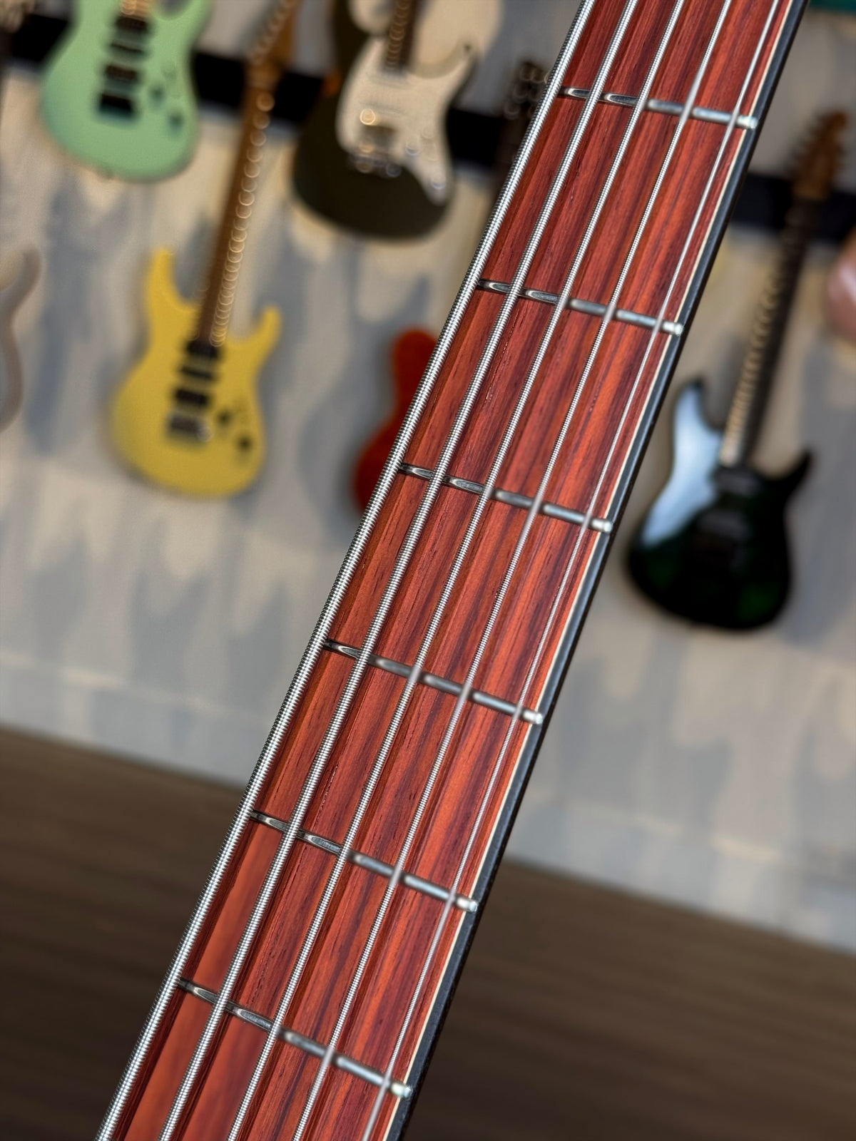 Fibenare Guitars Custom Shop Globe 5 String Bass | Tortoise Blue Gloss