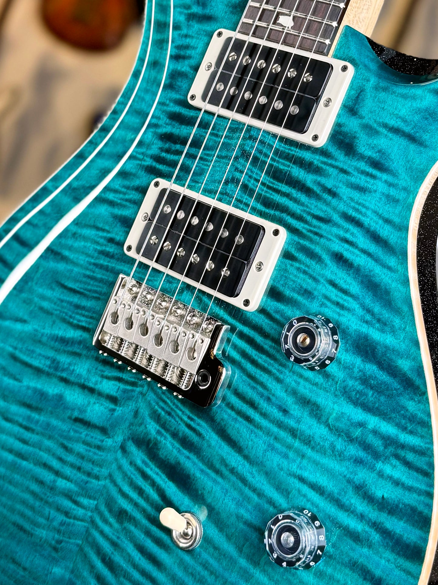 PRS CE 24 Sprayer's Choice | Faded Abalone with Blue/Green Colorshift Sparkle Back (Hand Selected Top)