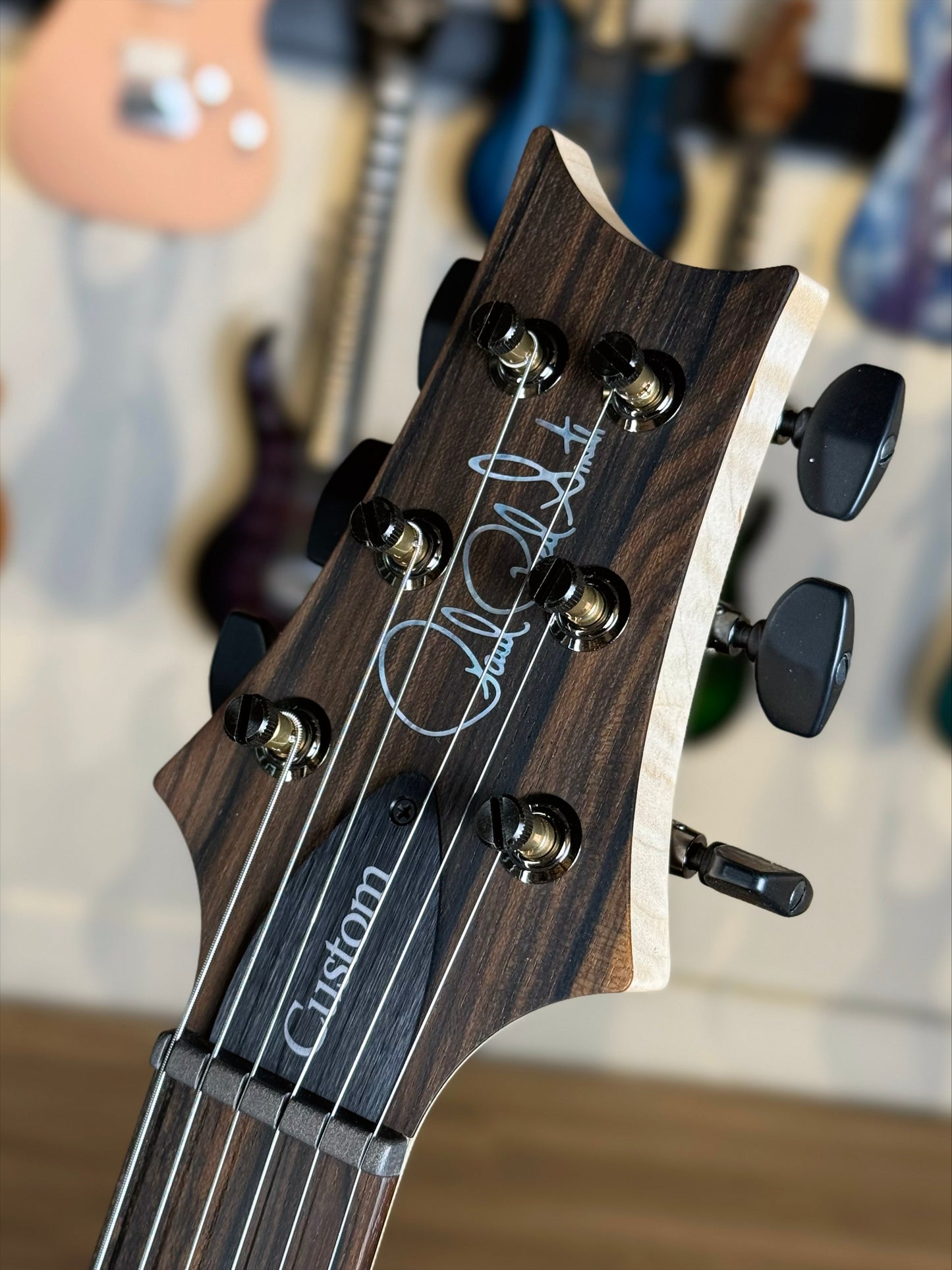 PRS Custom 24-08 Wood Library Sprayer's Choice | Gunmetal Grey Sparkle/Natural Back