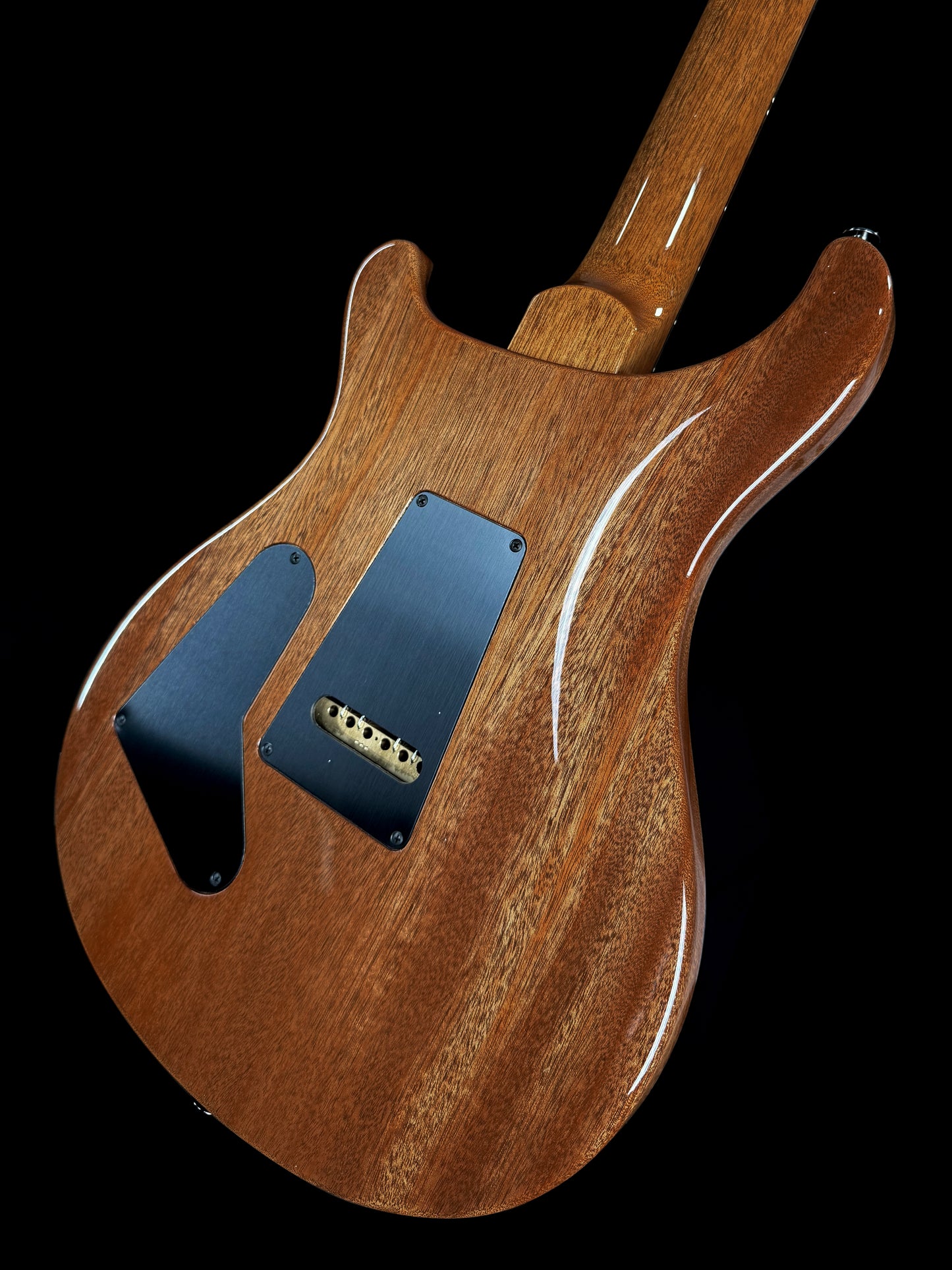 PRS Custom 24 "10 Top" Wood Library Quilt | Charcoal Purple Smokeburst Natural Back