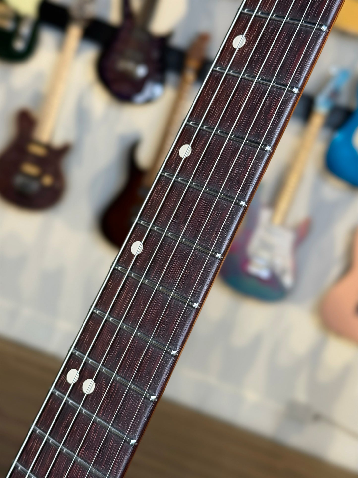Tom Anderson Guardian Angel Player | Satin Black with Bora to Purple Dog Hair Surf