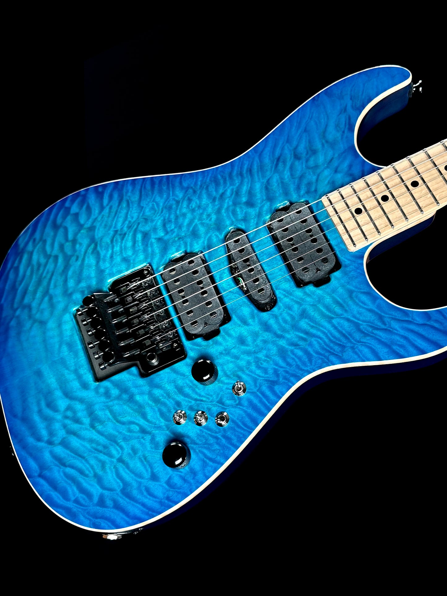 Tom Anderson Drop Top | Bora to Transparent Blue Burst