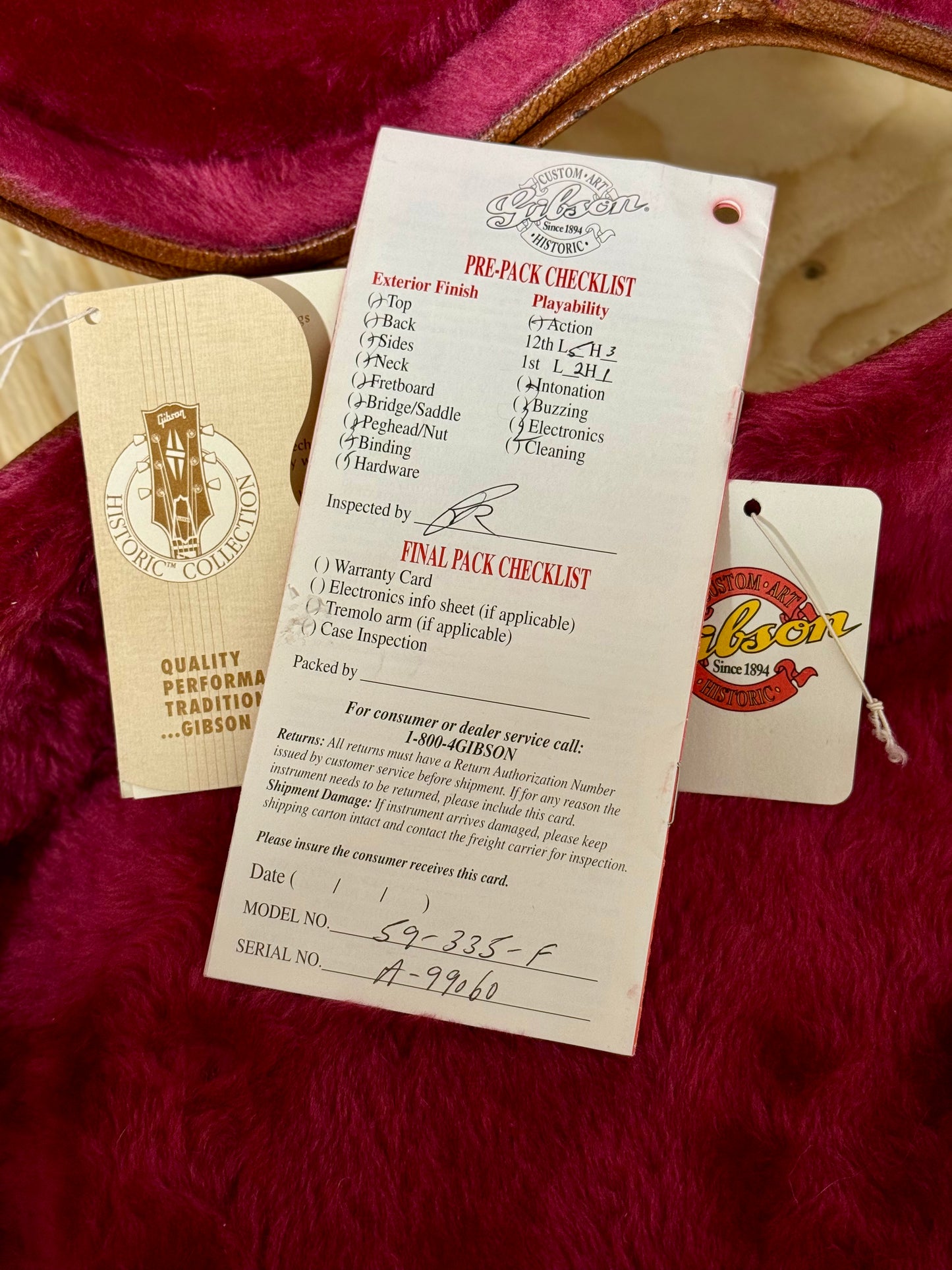 Gibson Custom Shop "Art and Historic" 1959 ES-335 RI | Faded Lemon Burst