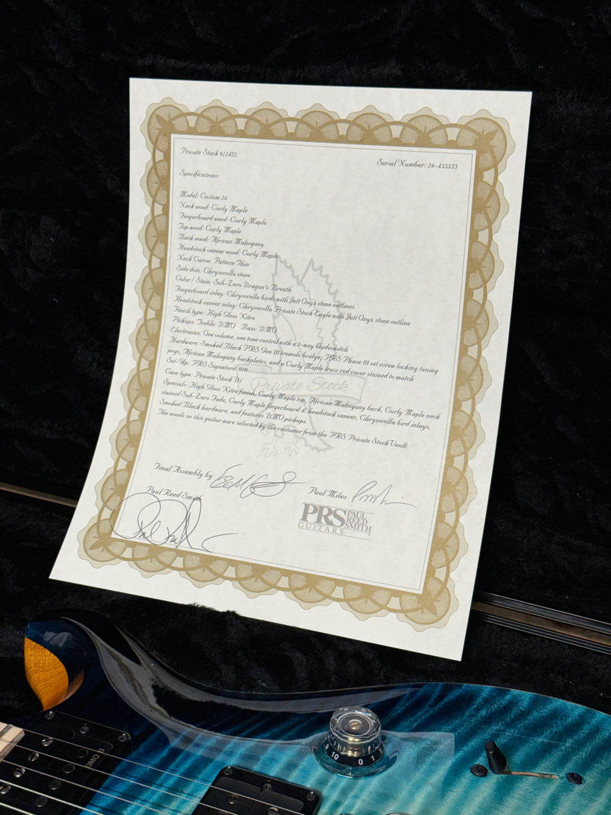 PRS Private Stock Custom 24 | Sub-Zero Dragon's Breath