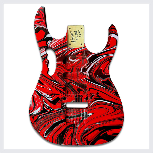 Ibanez Jem Inspired Body | Herc Fede Red Multi Color Swirl