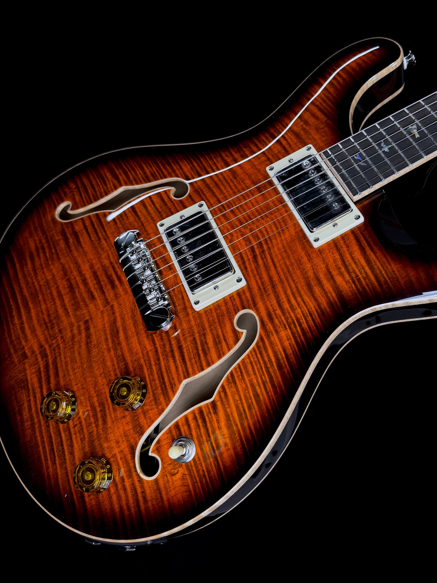 PRS SE Hollowbody II Piezo | Orange Tiger Smokeburst