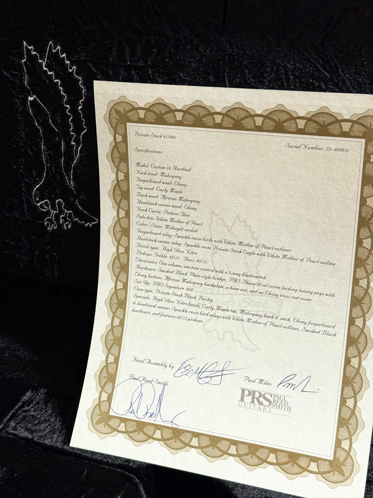 PRS Private Stock Custom 24 Hardtail | Midnight Orchid