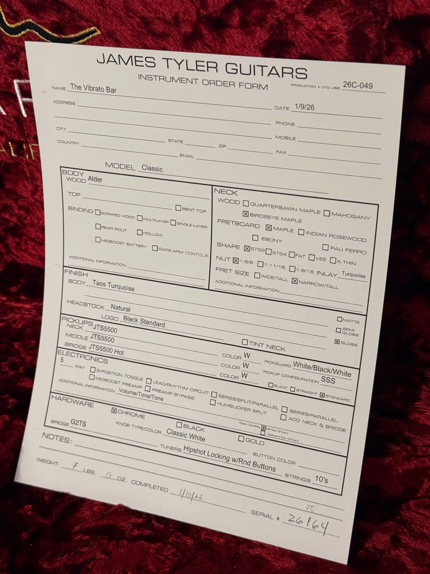 James Tyler Guitars Classic | Taos Turquoise