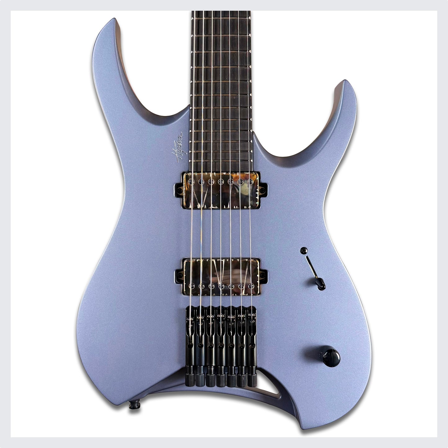 Mayones Hydra Elite 7 | Slate Blue Gray Satin Monolith Custom Color