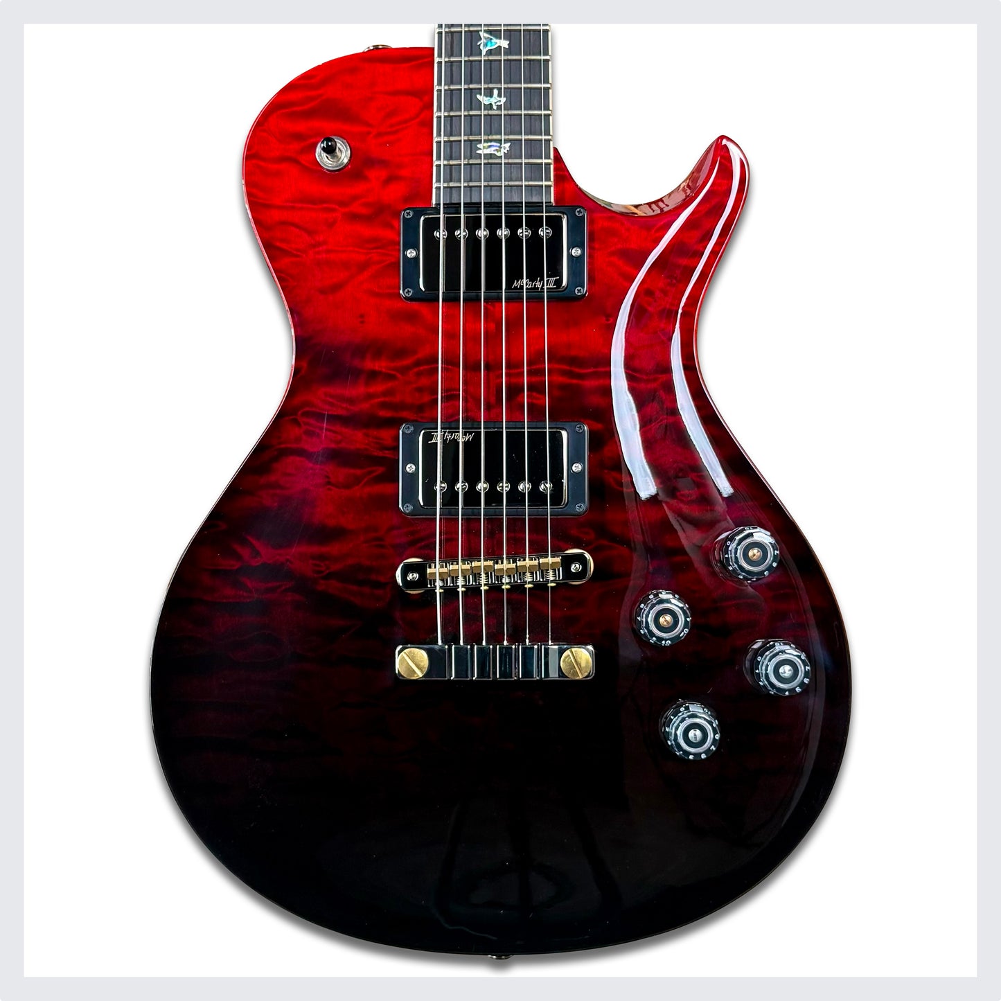 PRS McCarty 594 Singlecut Wood Library Sprayer's Choice | Fire Red to Black Fade