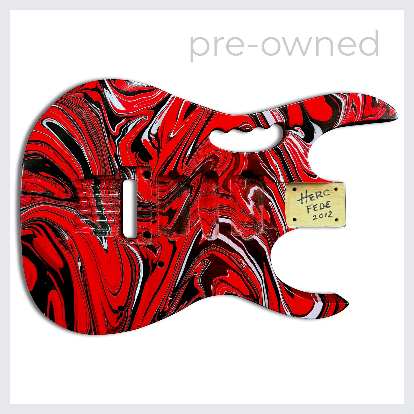 Ibanez Jem Inspired Body | Herc Fede Red Multi Color Swirl