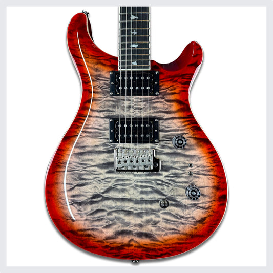 PRS SE Custom 24-08 Quilt | Charcoal Cherry Burst