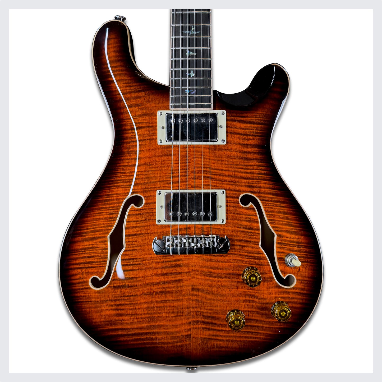 PRS SE Hollowbody II Piezo | Orange Tiger Smokeburst