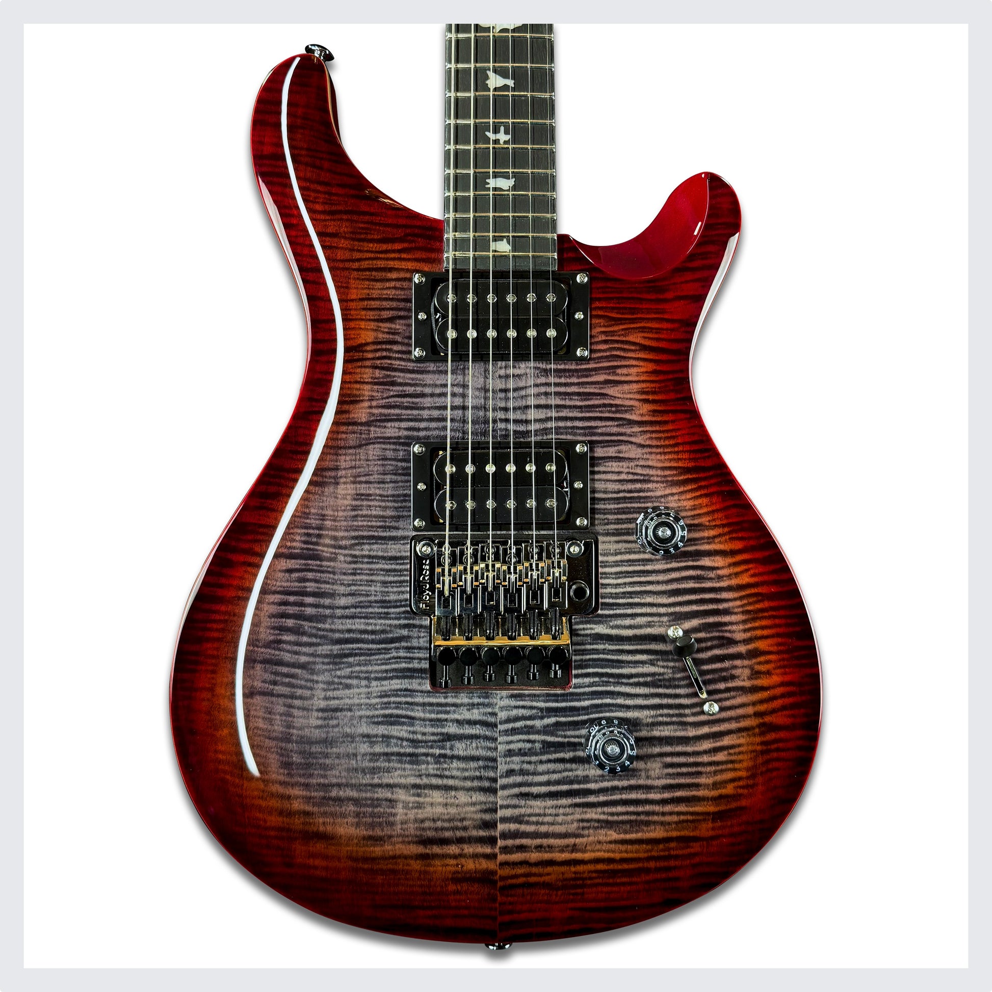 PRS SE Custom 24 "Floyd" | Charcoal Cherry Burst The Vibrato Bar PRS SE Custom 24 "Floyd" | Charcoal Cherry Burst The Vibrato Bar