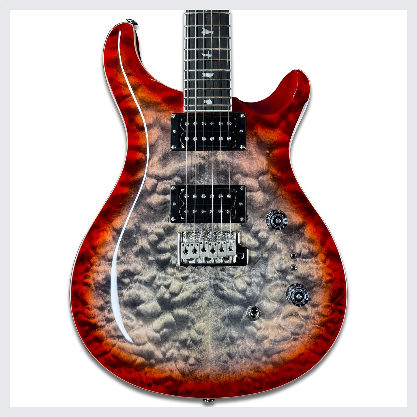 PRS SE Custom 24-08 Quilt | Charcoal Cherry Burst